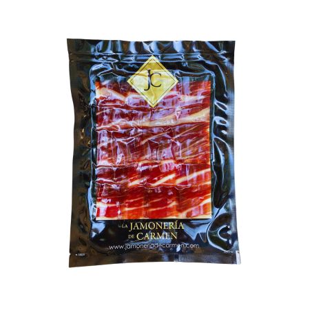 5 Sobres de jamón de bellota ibérico 50% (100g.) Cortado a cuchillo